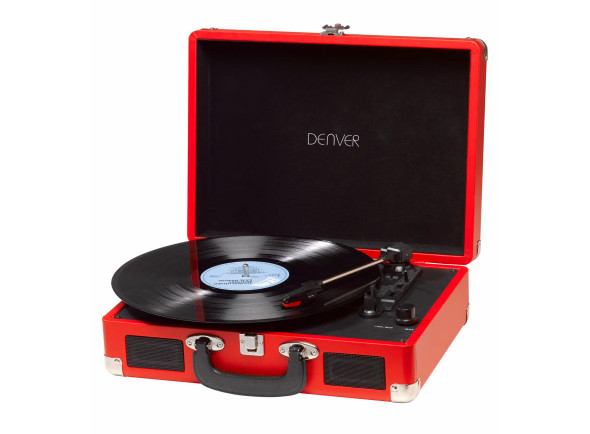 Denver Gira-Discos 33/45/78RPM Vintage 2x10W Vermelho Denver Gira-Discos 33/45/78RPM Vintage 2x10W Vermelho
